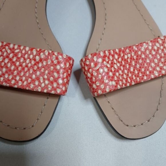 J.Crew Snake Skin Print Ankle Strap Leather Sandals Size 7 - Picture 5 of 13